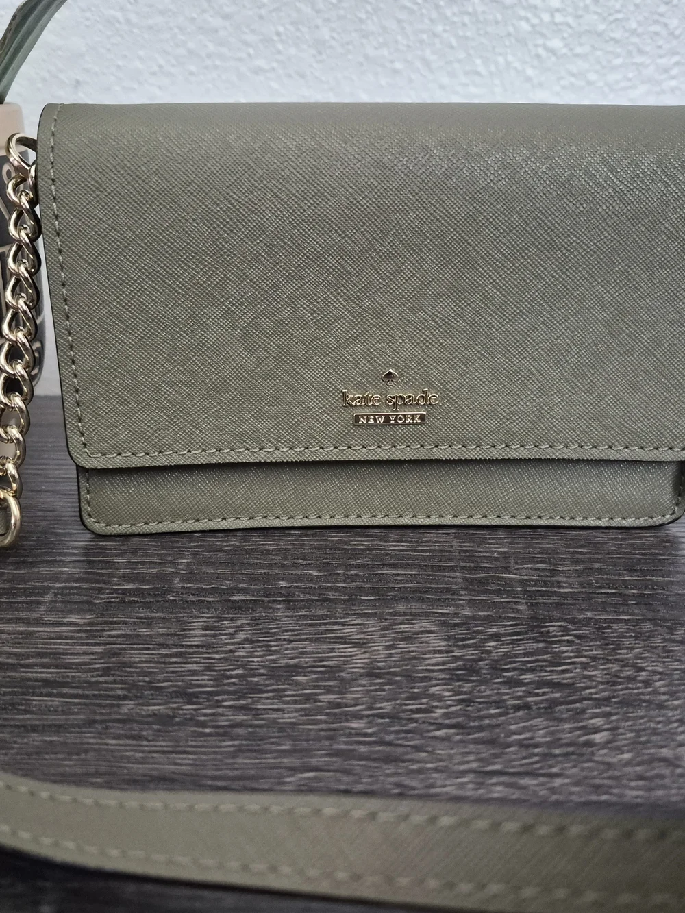 kate spade Olive Green Chainlink Mini Crossbody